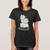 Marsh-meow-lows Funny Cat Marshmallow Pun Dark BG T-shirt (Voorkant)