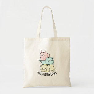 Marsh-meow-lows Funny Cat Marshmallow PUn Tote Bag