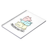 Marsh-meow-lows Grappige Kat Marshmallow Woordspel Notitieboek (Linkerzijde)
