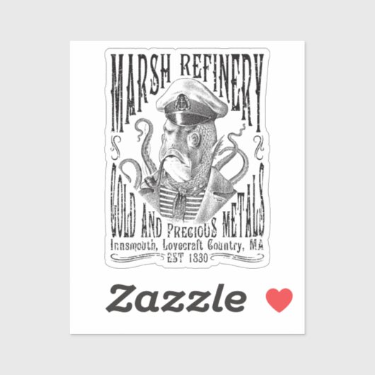 Marsh Refining Company Innsmouth Lovecraft Sticker (Vel)