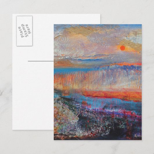 Marsh Sunset 2013 Briefkaart (Voorkant / Achterkant)