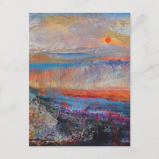 Marsh Sunset 2013 Briefkaart (Voorkant)