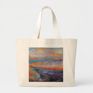 Marsh Sunset 2013 Grote Tote Bag
