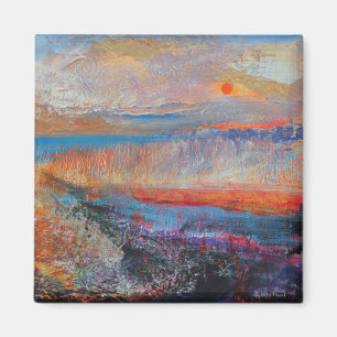 Marsh Sunset 2013 Magneet