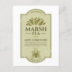 Marsh Tea - Handgemaakt in de haven van Innsmouth Feestdagenkaart