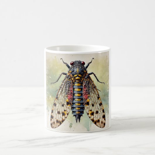 Marsh Treader Insect 180724IREF202 - Watercolor Koffiemok (Center)