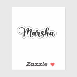 Marsha Naam - Handgeschreven kalligrafie Sticker