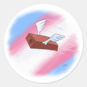 Marsha P. Johnson doet haar vriendelijke groeten Ronde Sticker (Voorkant)