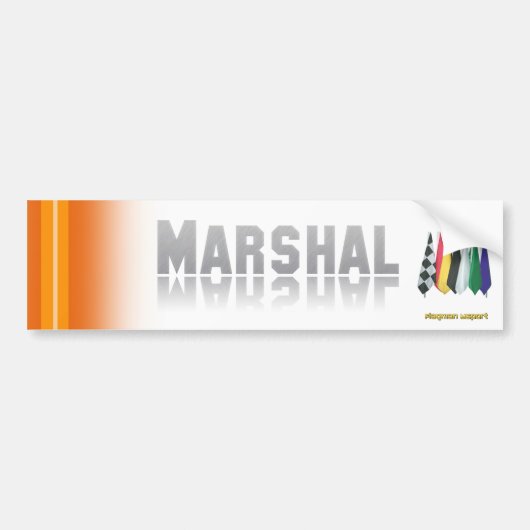 "Marshal 2" van de heer Flagman Bumpersticker (Voorkant)