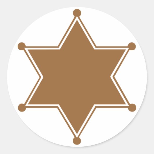 Marshal Badge Ronde Sticker (Voorkant)