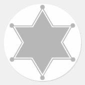 Marshal Badge Ronde Sticker (Voorkant)