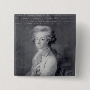 Marshal Charles-Joseph Prince de Ligne Vierkante Button 5,1 Cm