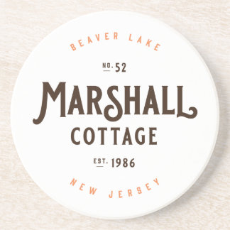 Marshal Cottage, Est. 1986 Zandsteen Onderzetter