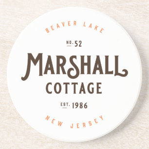 Marshal Cottage, Opgericht in 1986 Zandsteen Onderzetter