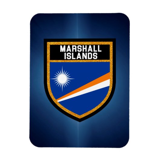Marshal Islands Flag Magneet (Verticaal)