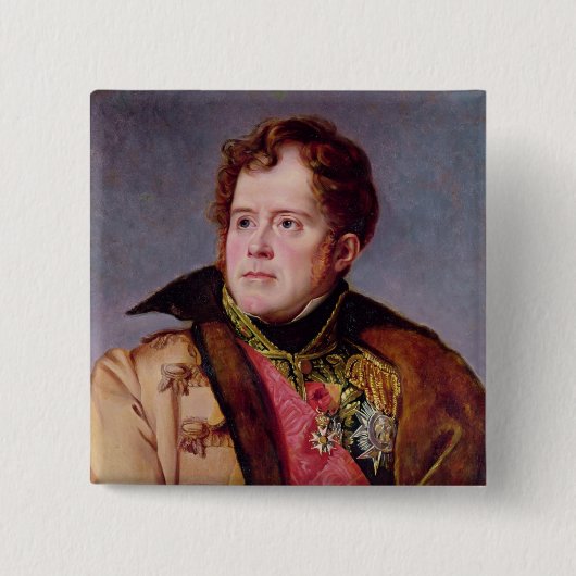 Marshal Michel Ney Duke of Elchingen, c.1804 Vierkante Button 5,1 Cm (Voorkant)