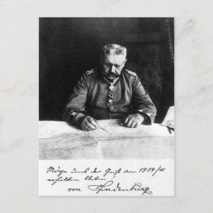 Marshal Paul von Hindenburg, 1914 Briefkaart