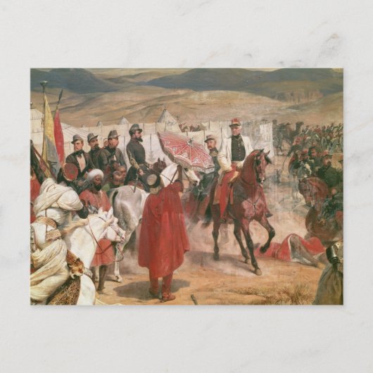 Marshal Thomas Bugeaud en kolonel Joseph Briefkaart (Voorkant)