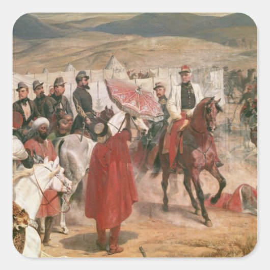 Marshal Thomas Bugeaud en kolonel Joseph Vierkante Sticker (Voorkant)