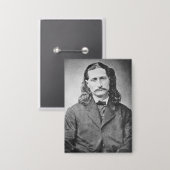 Marshal Wild Bill Hickok Old West Gunfighter Button (Voorkant / Achterkant)