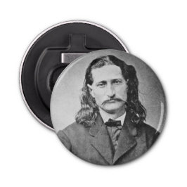 Marshal Wild Bill Hickok Old West Gunfighter Button Flesopener