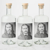 Marshal Wild Bill Hickok Old West Gunfighter Likeurfles Etiket (Flessen)