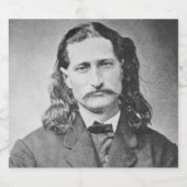 Marshal Wild Bill Hickok Old West Gunfighter Likeurfles Etiket (Enkel label)
