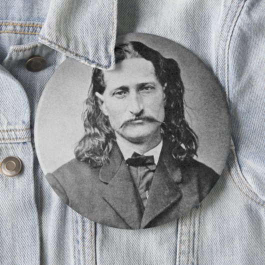 Marshal Wild Bill Hickok Old West Gunfighter Ronde Button 6,0 Cm (In situ)