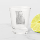Marshal Wild Bill Hickok Old West Gunfighter Shot Glas (Achterkant)