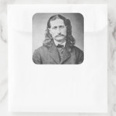 Marshal Wild Bill Hickok Old West Gunfighter Vierkante Sticker (Tas)