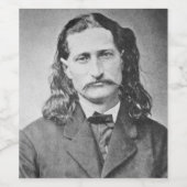 Marshal Wild Bill Hickok Old West Gunfighter Wijn Etiket (Enkel label)