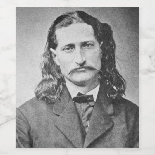 Marshal Wild Bill Hickok Old West Gunfighter Wijn Etiket (Enkel label)