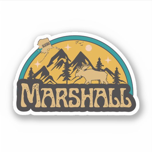 Marshall, Alaska Sticker (Voorkant)