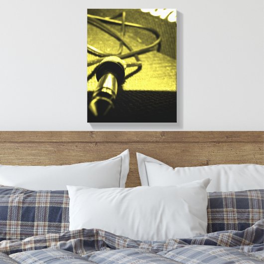 Marshall Amp/Jack Lead Canvas Afdruk (Insitu (Slaapkamer))