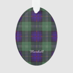 Marshall clan Pset Scottish kilt tartan Ornament