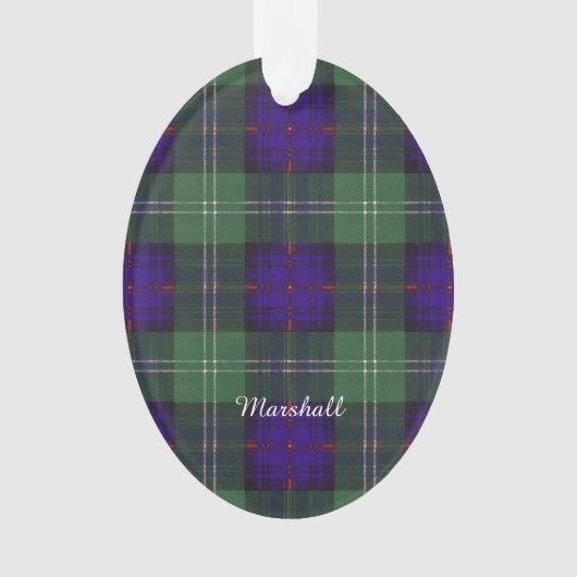 Marshall clan Pset Scottish kilt tartan Ornament (voorkant)