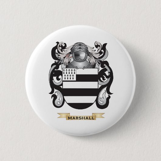 Marshall Coat of Arms (familiekust) Ronde Button 5,7 Cm (Voorkant)