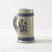Marshall Coat of Arms Stein - Family Crest Bierpul (Voorkant links)