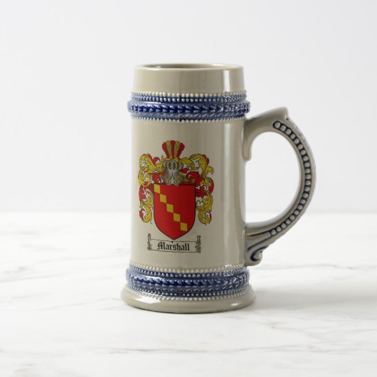 Marshall Coat of Arms Stein / Marshall Crest Stein Bierpul (Rechts)