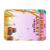 Marshall County '1836' Indiana reisposter. Magneet (Horizontaal)