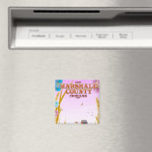 Marshall County '1836' Indiana reisposter. Magneet (Insitu (Vaatwasser))