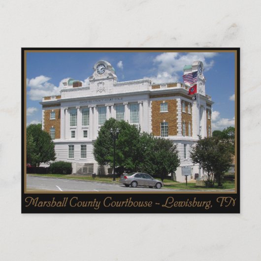 Marshall County Courthouse - Lewisburg, TN Briefkaart (Voorkant)
