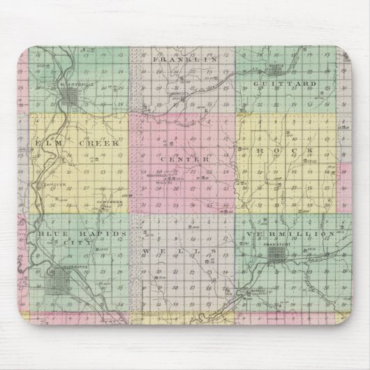 Marshall County en Irving, Kansas Muismat (Voorkant)