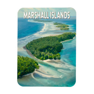 Marshall eilanden Illustratie Reis Kunst Vintage Magneet
