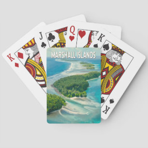 Marshall eilanden Illustratie Reis Kunst Vintage Pokerkaarten