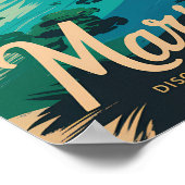 Marshall eilanden kust illustratie reis kunst poster (Hoek)