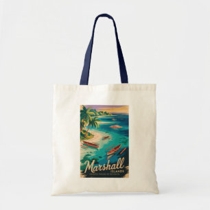 Marshall eilanden kust illustratie reis kunst tote bag