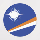 Marshall eilanden vlag labels (Design 2)