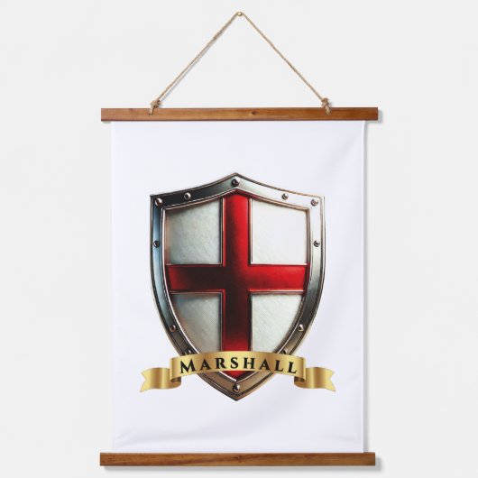 Marshall England Nationaal Erfgoed Schild Hangend Wandkleed (Voorkant)