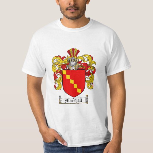 Marshall Family Crest - Marshall Coat of Arms T-shirt (Voorkant)